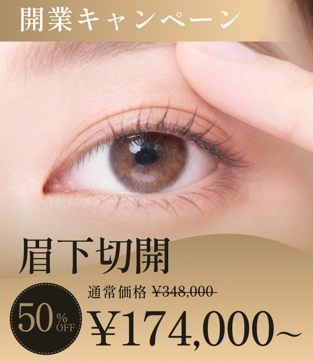 眉下切開の開業キャンペーン